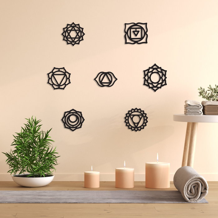 Wallity Simbolo-1 Accesorio Decorativo de Pared de Metal Negro